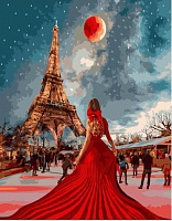 Картина по номерам Оттенки красного в Париже