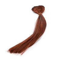 Волосы - тресс для кукол Прямые Каштан ширина 45 см длина 30 см 2 шт