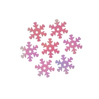 Пайетки Снежинки Светло-розовый перламутр 13 мм 10 гр