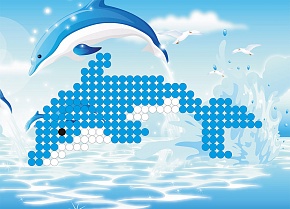 Мозаика Дельфин 20,5 x 29 см