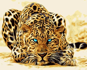 Картина по номерам Абстрактный леопард