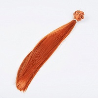 Волосы - тресс для кукол Прямые "Элит" Рыжий ширина 50 см длина 30 см 2 шт Magic 4 Toys