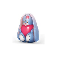 Пластиковая форма для мыла Зайка сидит с сердечком 3D